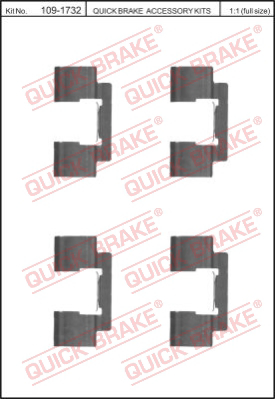 Комплектующие колодок дискового тормоза QUICK BRAKE 109-1732