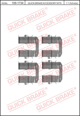 Комплектующие колодок дискового тормоза QUICK BRAKE 109-1734