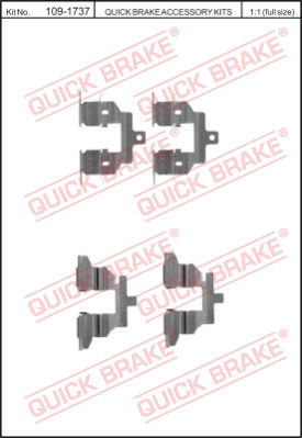 Комплектующие колодок дискового тормоза QUICK BRAKE 109-1737