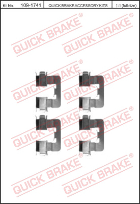 Комплектующие колодок дискового тормоза QUICK BRAKE 109-1741
