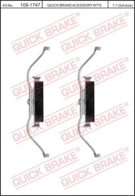 Комплектующие колодок дискового тормоза QUICK BRAKE 109-1747