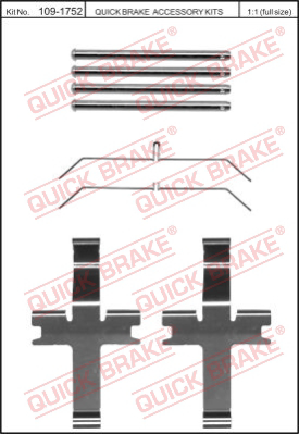 Комплектующие колодок дискового тормоза QUICK BRAKE 109-1752