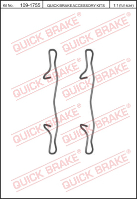 Комплектующие колодок дискового тормоза QUICK BRAKE 109-1755
