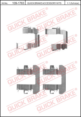 Комплектующие колодок дискового тормоза QUICK BRAKE 109-1763