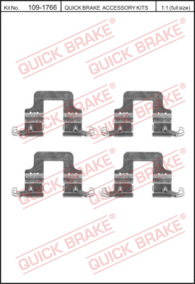 Комплектующие колодок дискового тормоза QUICK BRAKE 109-1766