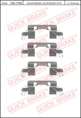 Комплектующие колодок дискового тормоза QUICK BRAKE 109-1769