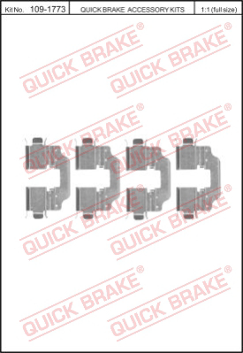 Комплектующие колодок дискового тормоза QUICK BRAKE 109-1773