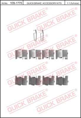 Комплектующие колодок дискового тормоза QUICK BRAKE 109-1775