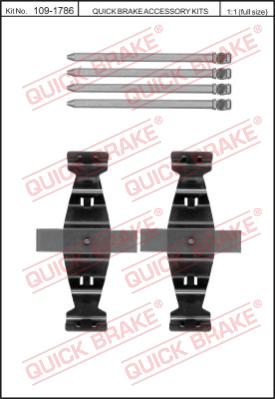 Комплектующие колодок дискового тормоза QUICK BRAKE 109-1786