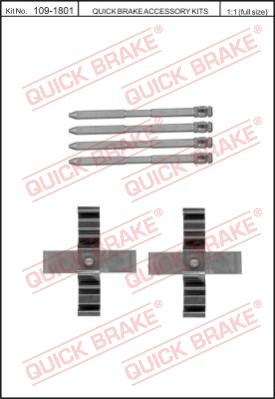 Комплектующие колодок дискового тормоза QUICK BRAKE 109-1801