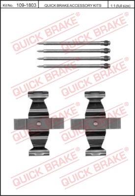 Комплектующие колодок дискового тормоза QUICK BRAKE 109-1803