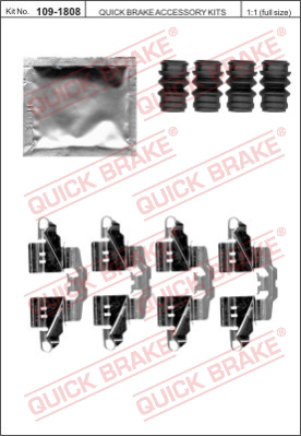 Комплектующие колодок дискового тормоза QUICK BRAKE 109-1808