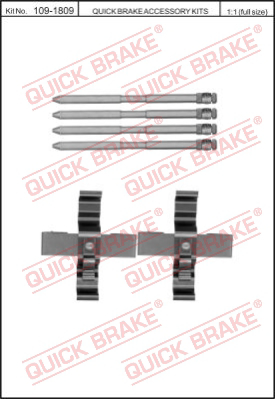 Комплектующие колодок дискового тормоза QUICK BRAKE 109-1809