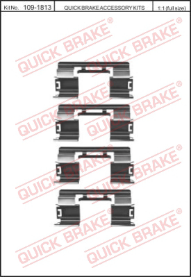 Комплектующие колодок дискового тормоза QUICK BRAKE 109-1813