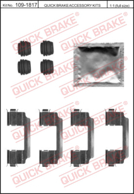 Комплектующие колодок дискового тормоза QUICK BRAKE 109-1817