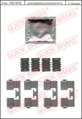Комплектующие колодок дискового тормоза QUICK BRAKE 109-1818