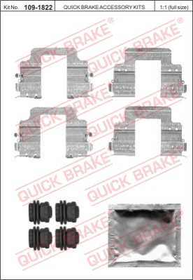 Комплектующие колодок дискового тормоза QUICK BRAKE 109-1822