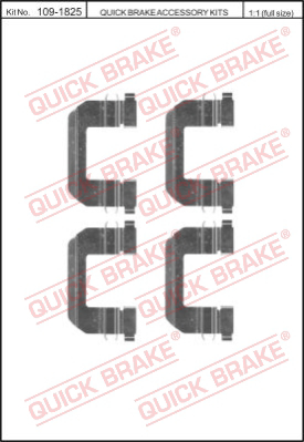 Комплектующие колодок дискового тормоза QUICK BRAKE 109-1825