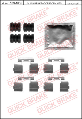 Комплектующие колодок дискового тормоза QUICK BRAKE 109-1835