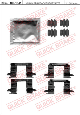 Комплектующие колодок дискового тормоза QUICK BRAKE 109-1841