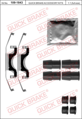 Комплект монтажный тормозных колодок QUICK BRAKE 109-1843
