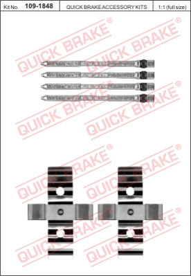 Комплектующие колодок дискового тормоза QUICK BRAKE 109-1848