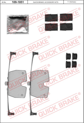 Комплектующие колодок дискового тормоза QUICK BRAKE 109-1851
