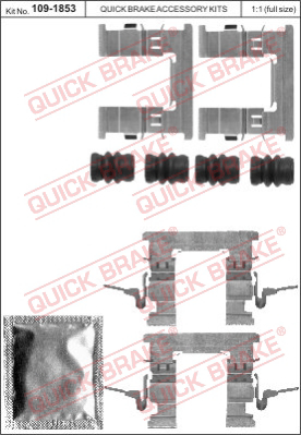 Комплектующие колодок дискового тормоза QUICK BRAKE 109-1853