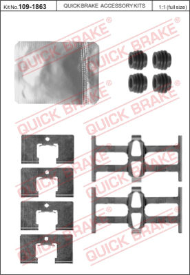 Комплектующие колодок дискового тормоза QUICK BRAKE 109-1863