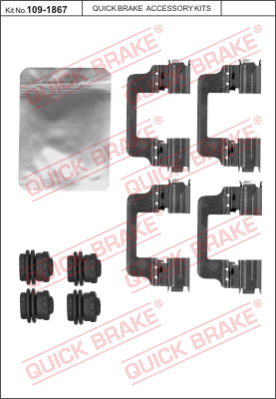 Комплектующие колодок дискового тормоза QUICK BRAKE 109-1867