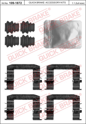Комплектующие колодок дискового тормоза QUICK BRAKE 109-1872