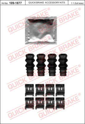 Комплектующие колодок дискового тормоза QUICK BRAKE 109-1877