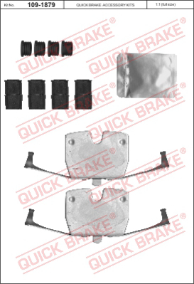Комплектующие колодок дискового тормоза QUICK BRAKE 109-1879
