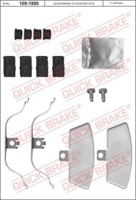 Комплектующие колодок дискового тормоза QUICK BRAKE 109-1880
