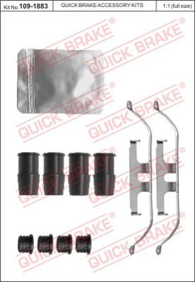 Комплектующие колодок дискового тормоза QUICK BRAKE 109-1883