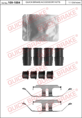 Комплектующие колодок дискового тормоза QUICK BRAKE 109-1884