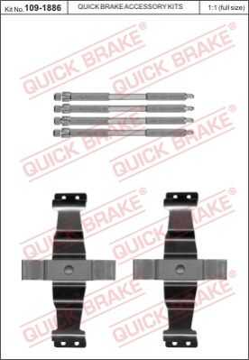 Комплект монтажный тормозных колодок QUICK BRAKE 109-1886