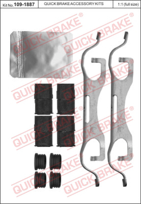 Комплектующие колодок дискового тормоза QUICK BRAKE 109-1887