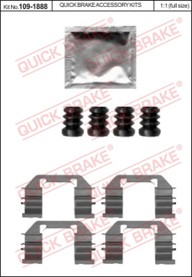 Комплектующие колодок дискового тормоза QUICK BRAKE 109-1888