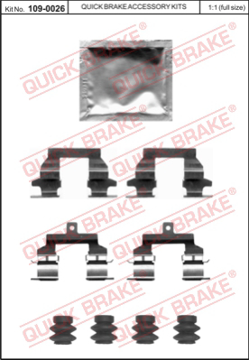 Комплект монтажный тормозных колодок QUICK BRAKE 1090026