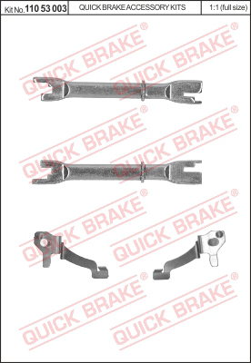 Комплект регулятора барабанного тормозного механизма QUICK BRAKE 11053003