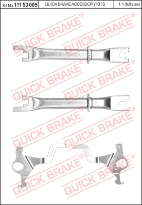 Комплект регулятора барабанного тормозного механизма QUICK BRAKE 11153005