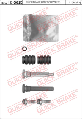 Комплект направляющей гильзы QUICK BRAKE 113-0002X