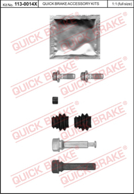 Комплект направляющей гильзы QUICK BRAKE 113-0014X