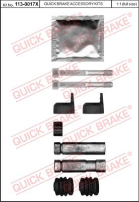 Комплект направляющей гильзы QUICK BRAKE 113-0017X