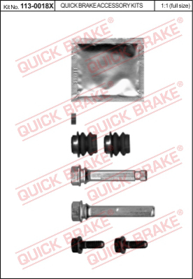 Комплект направляющей гильзы QUICK BRAKE 113-0018X