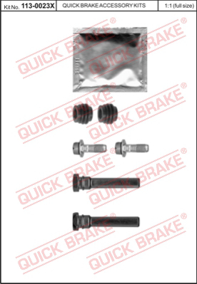 Комплект направляющей гильзы QUICK BRAKE 113-0023X