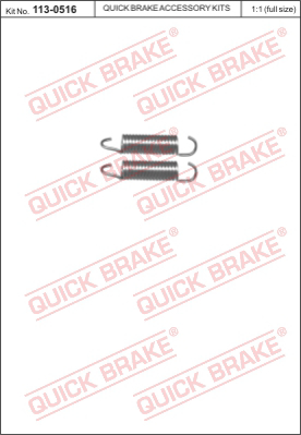 Ремкомплект вал стояночный тормозноя (тормозной суппорт) QUICK BRAKE 113-0516