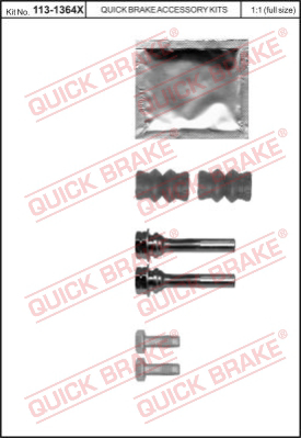 Комплект направляющей гильзы QUICK BRAKE 113-1364X