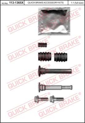 Комплект направляющей гильзы QUICK BRAKE 113-1365X